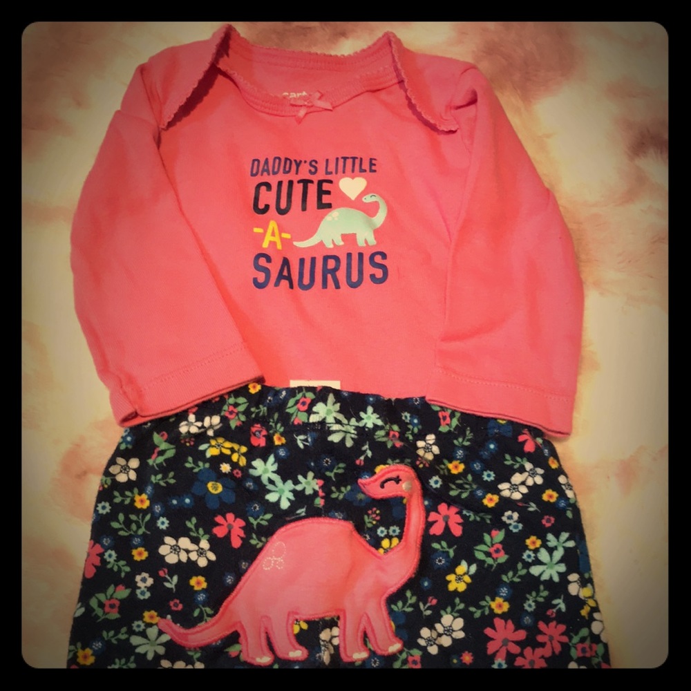 Carters “Daddy’s Little Cute-A-Saurus”- 3 Months
